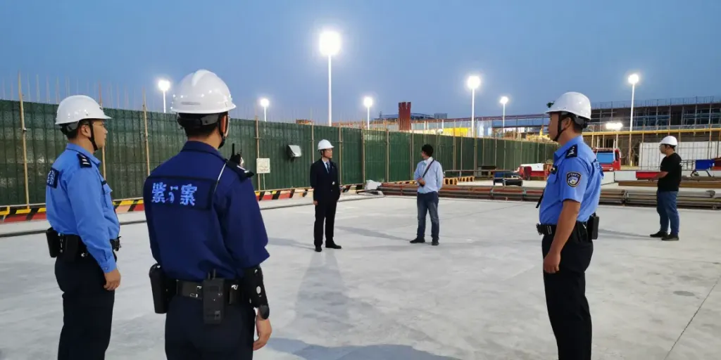 Construction Site Security by professional personnel ensuring safety at a local building site.